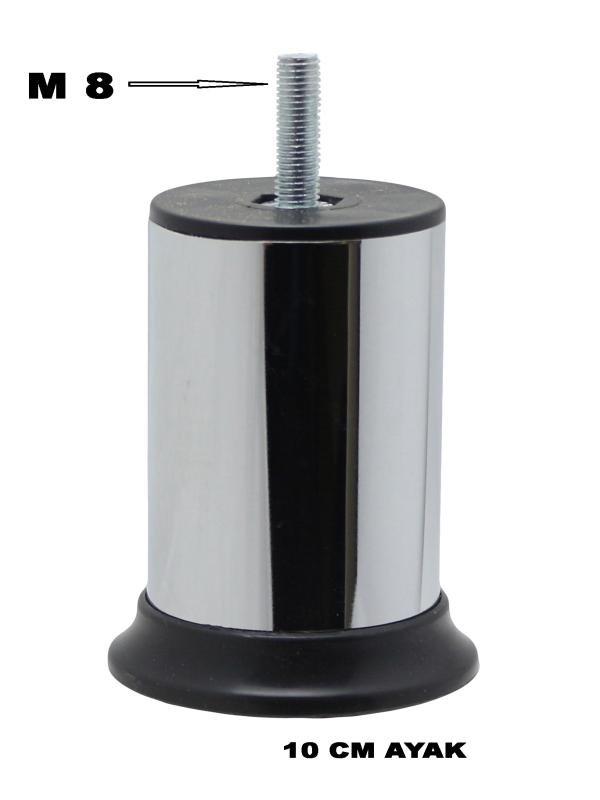 ER553-KROM1 51LİK PLASTİK BAZA AYAK M8 SAPLAMA 10CM