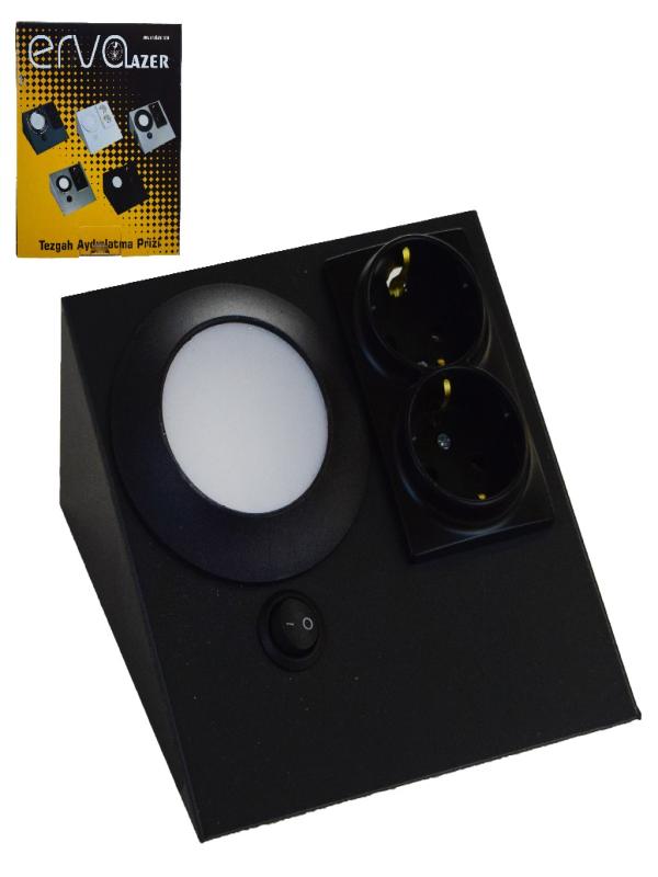 ERVA TEZGAH AYDINLATMA PRİZİ ANTRASİT