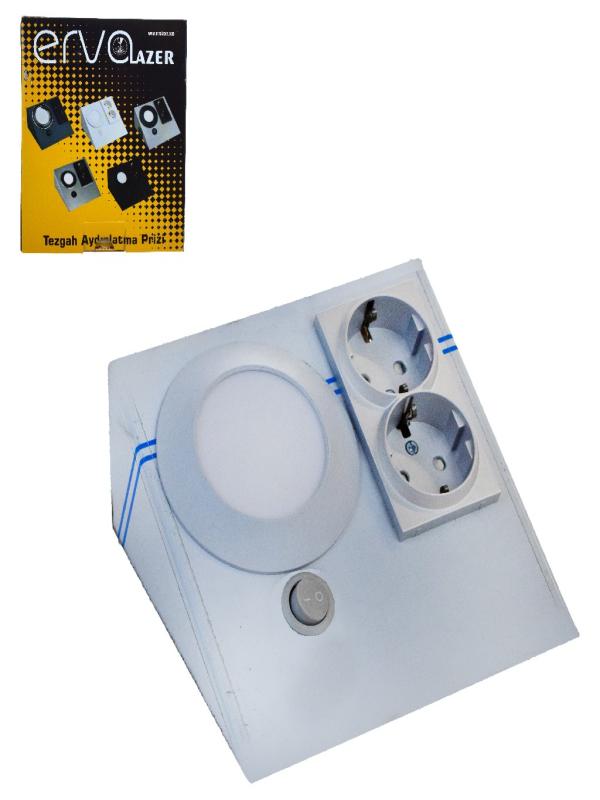 ERVA TEZGAH AYDINLATMA PRİZİ BEYAZ