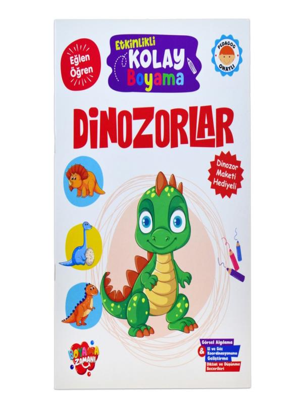 ETKİNLİKLİ KOLAY BOYAMA - DİNOZORLAR