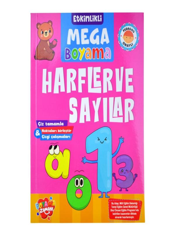 ETKİNLİKLİ MEGA BOYAMA - HARFLER VE SAYILAR