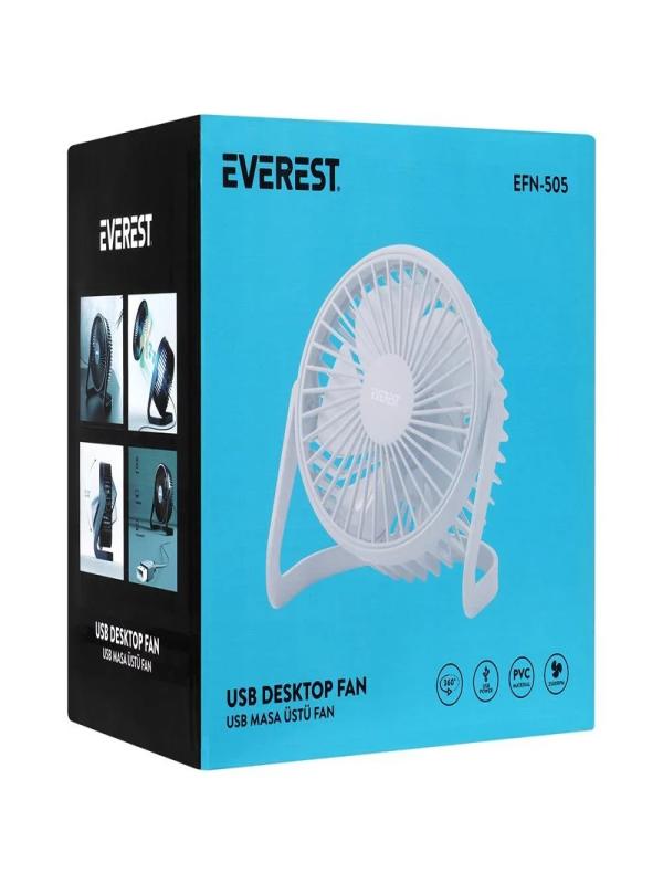 EVEREST EFN-505 MASA ÜSTÜ BEYAZ USB FAN
