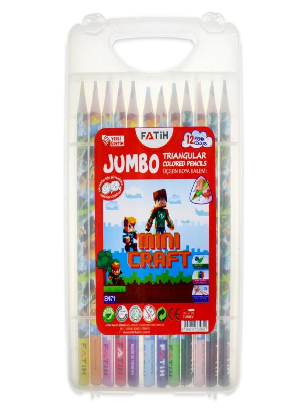 FATİH M.CRAFT JUMBO ÜÇGEN ÇANTALI KURU BOYA 12R
