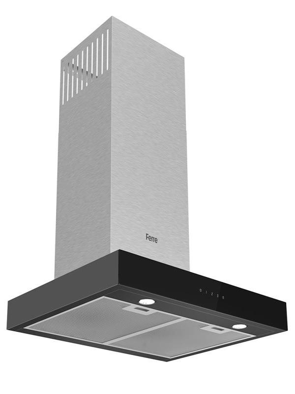 FERRE D100 CAMLI SİYAH DAVLUMBAZ 60 CM