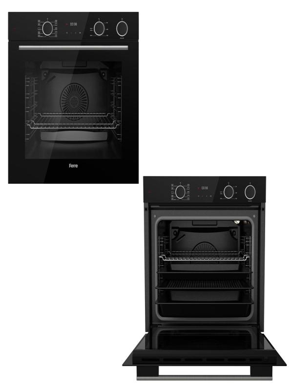 FERRE XE64CS SİYAH CAM BUHARLI ANKASTRE FIRIN