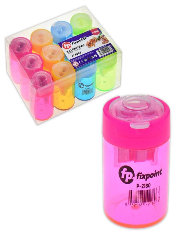 FİXPOİNT KALEMTIRAŞ 2Lİ YUV.RENKLİ KPK P-2180