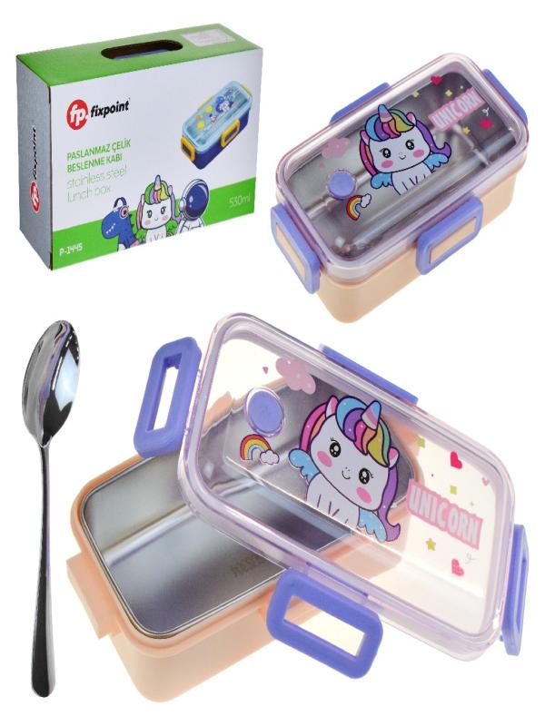 FİXPOİNT PASLANMAZ ÇELİK BESLENME KABI 530ML P-1445