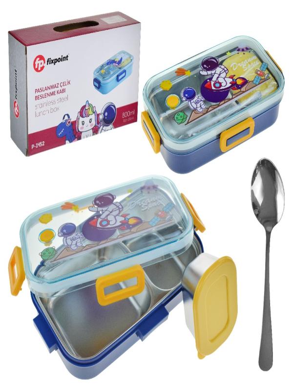 FİXPOİNT PASLANMAZ ÇELİK BESLENME KABI 800ML P-1452