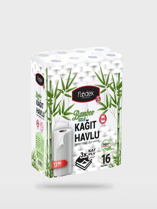 FLODEX 16 LI BAMBU ÖZLÜ KAĞIT HAVLU 3 KATLI