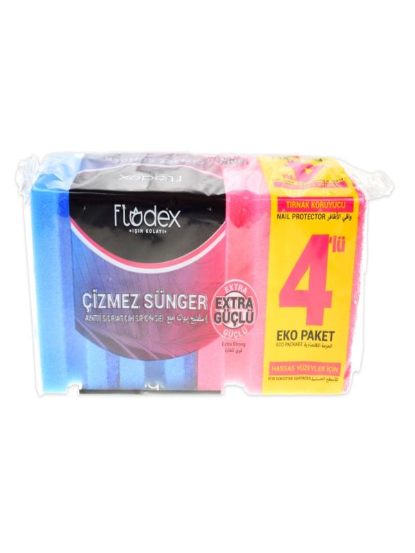 FLODEX ÇİZMEZ OLUKLU SÜNGER 4 LÜ