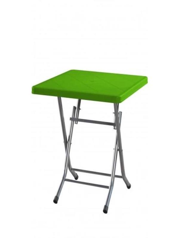 FLORYA METAL AYAK PLASTİK MASA YEŞİL 80*80