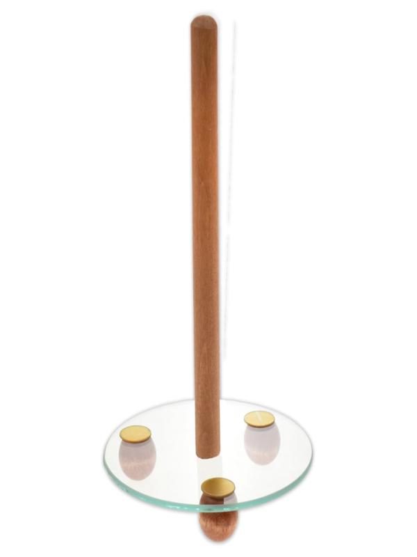 GOLDHOME AHŞAP AYAKLI CAM HAVLULUK GLD00748