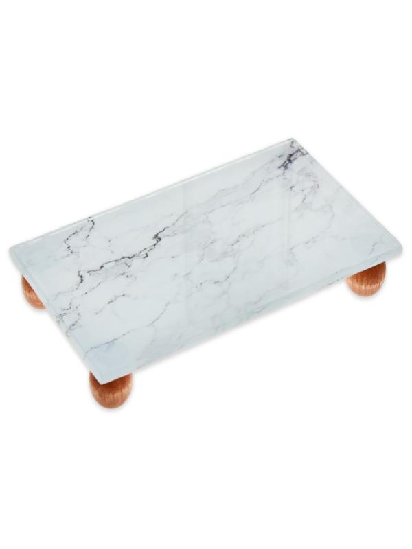 GOLDHOME AHŞAP AYAKLI CAM SUNUMLUK GLD-6669