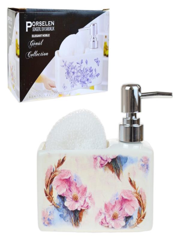 GÖNÜL PORSELEN SÜNGERLİ SIVI SABUNLUK G4918