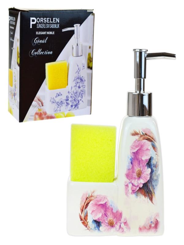 GÖNÜL PORSELEN SÜNGERLİ SIVI SABUNLUK G4919