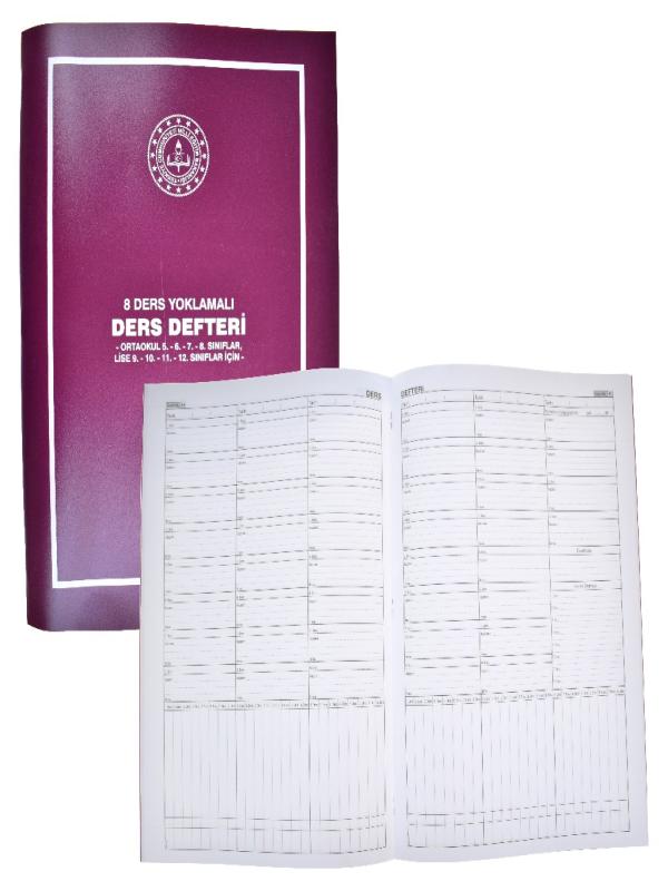 GÜLPAŞ 8 DERS YOKLAMALI DERS DEFTERİ PP. KP. 25x35 384