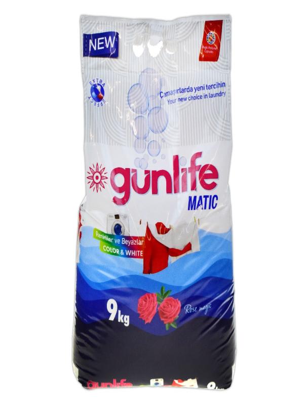 GÜNLİFE ÇAMAŞIR DETERJANI MATİK 9 KG GÜL