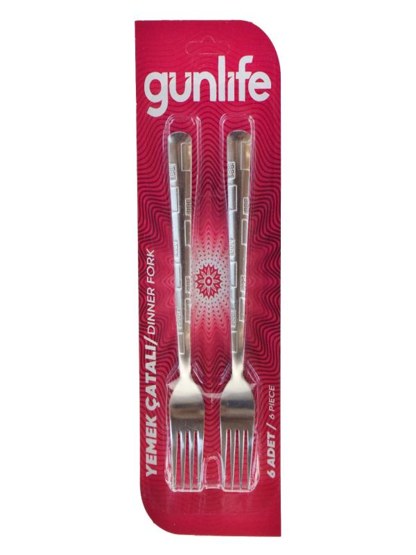 GÜNLİFE VAKUMLU YEMEK ÇATALI 6 LI GL-101
