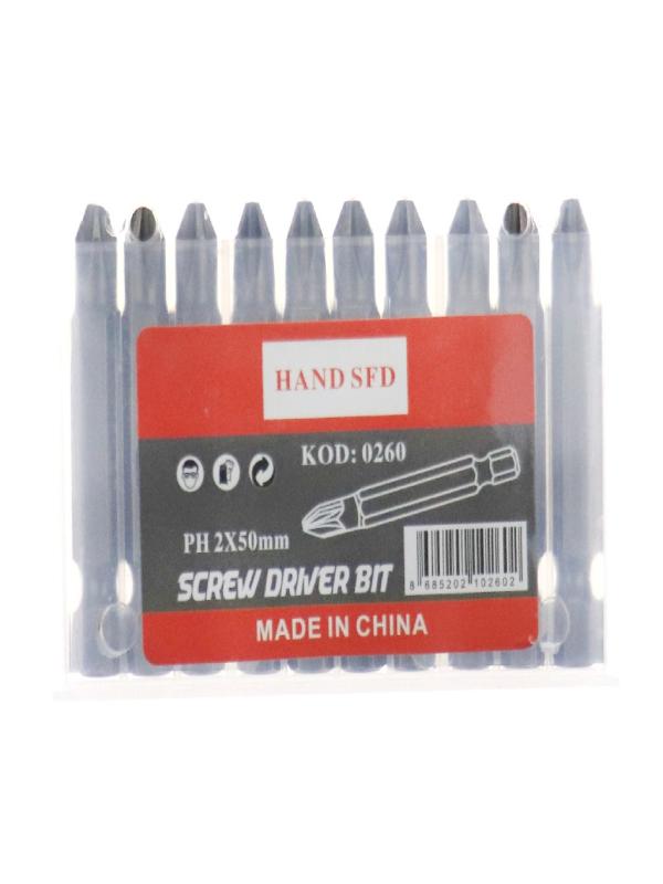 HAND SFD PH2*50MM BİTS TORNAVİDA UCU 270 10LU
