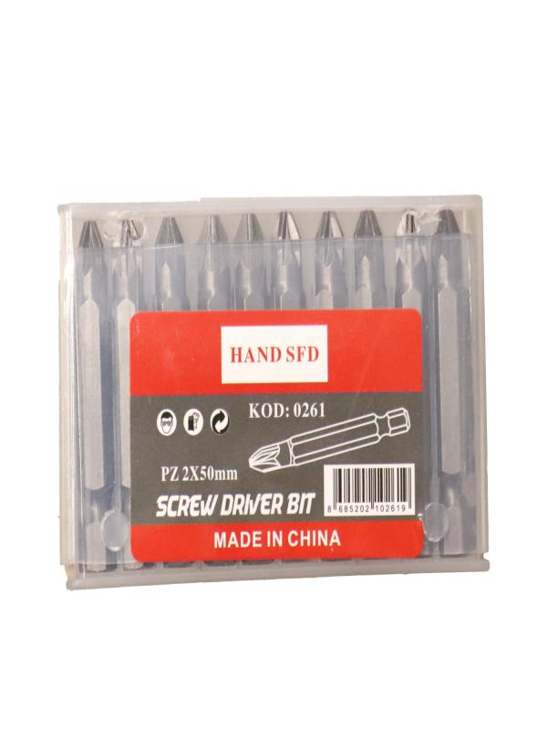 HAND SFD PZ2*50MM BİTS TORNAVİDA UCU 273 10LU
