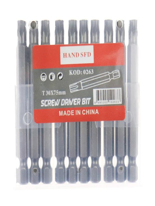 HAND SFD T 30*75MM BİTS TORNAVİDA UCU 263 10LU