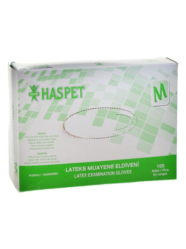HAS-PET LATEKS MUAYENE ELDİVENİ PUDRALI M BEYAZ