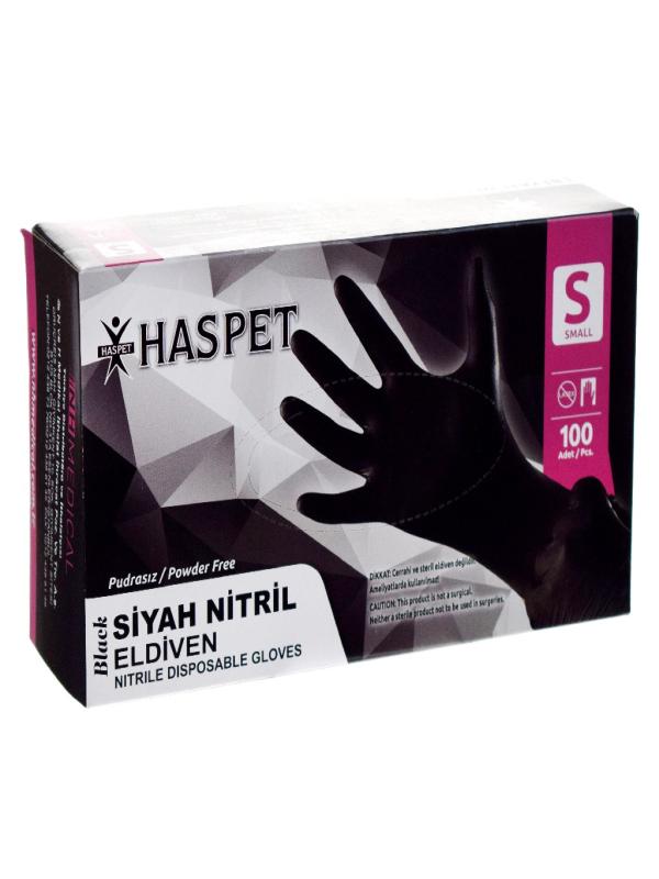 HAS-PET MUAYENE ELDİVENİ NİTRİL PUDRASIZ S SİYAH