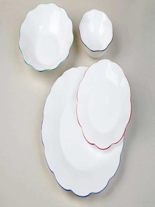 HİLLAND OPAL NERGİZ RENKLİ 24 PRÇ YEMEK TAKIMI