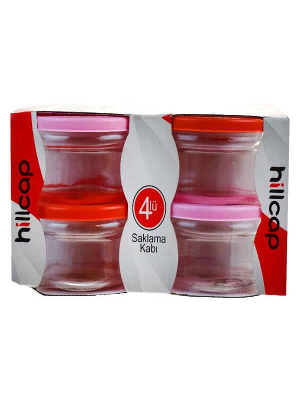 HİLLCAP SAKLAMA KABI YUVARLAK 4 LÜ