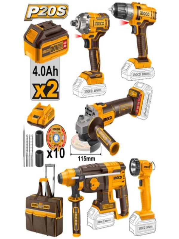 İNGCO Lİ-ON AKÜLÜ 5Lİ KOMBO SET