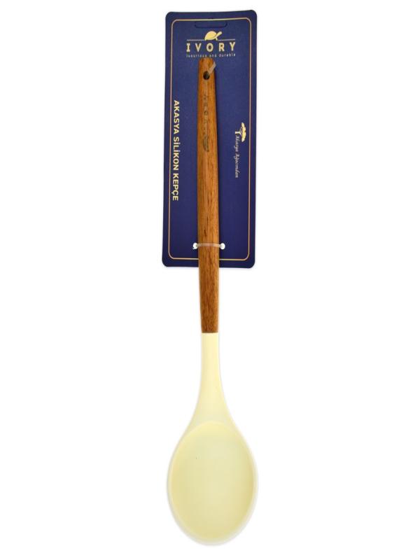 IVORY AHŞAP SAPLI SİLİKON KEPÇE IVO-AKS125
