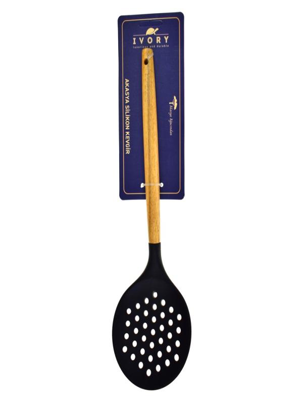 IVORY AHŞAP SAPLI SİLİKON KEVGİR IVO-AKS124