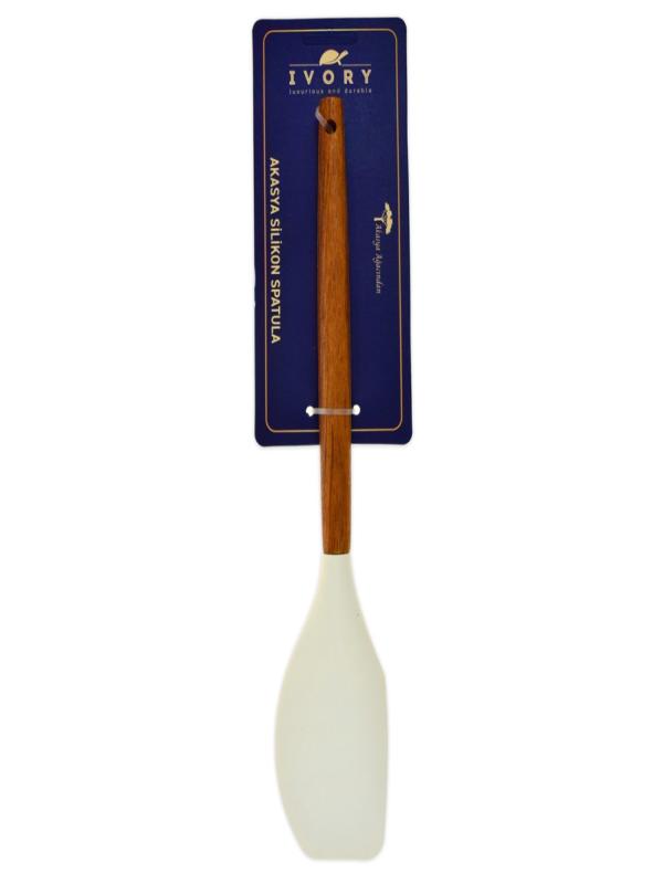 IVORY AHŞAP SAPLI SİLİKON SPATULA IVO-AKS123