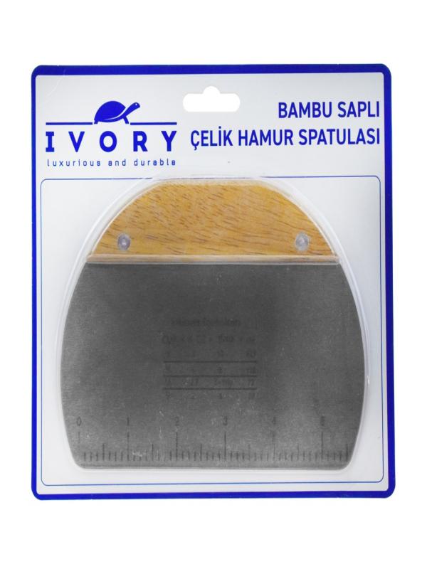 IVORY BAMBU SAPLI ÇELİK HAMUR SPATULASI IVO-PST269