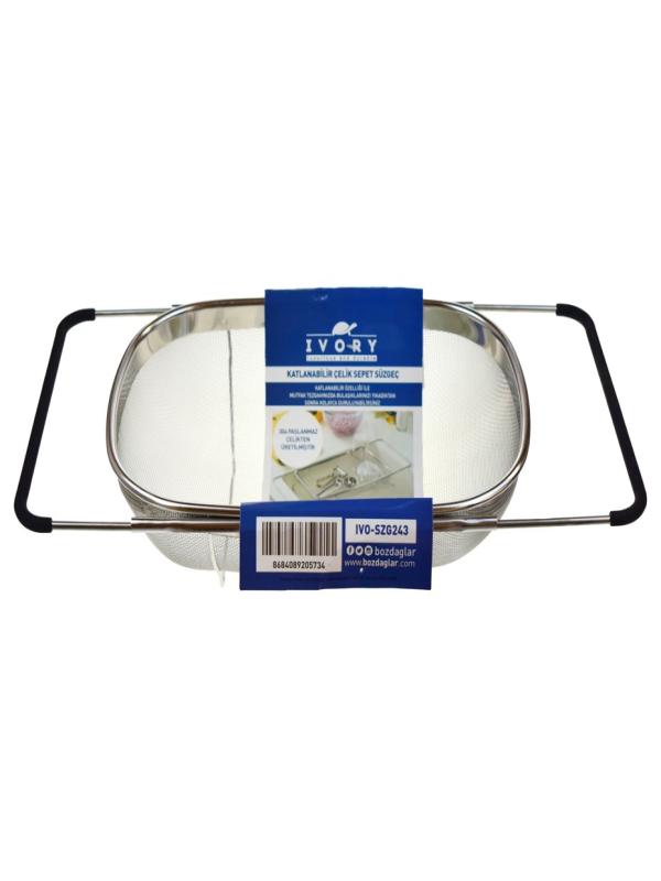IVORY KATLANABİLİR ÇELİK SEPET SÜZGEÇ IVO-SZG243