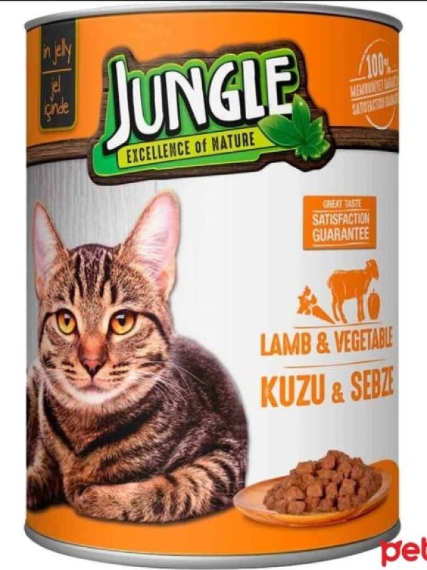 JUNGLE KEDİ KUZU ETLİ-SEBZE KONSERVESİ 400 GR
