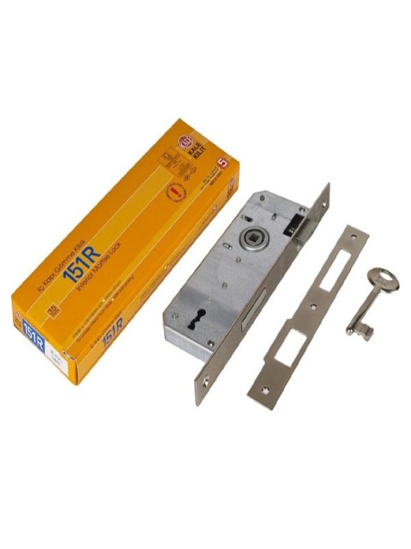 KALE 151R/40 EKS. GÖMME İÇ KAPI KİLİDİ KÖŞELİ-NİKEL 151R4000028