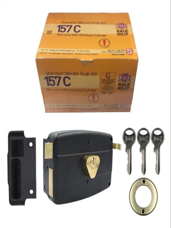 KALE 157C SİLİNDİRLİ TİRAJLI KİLİT SİYAH 157C0000110