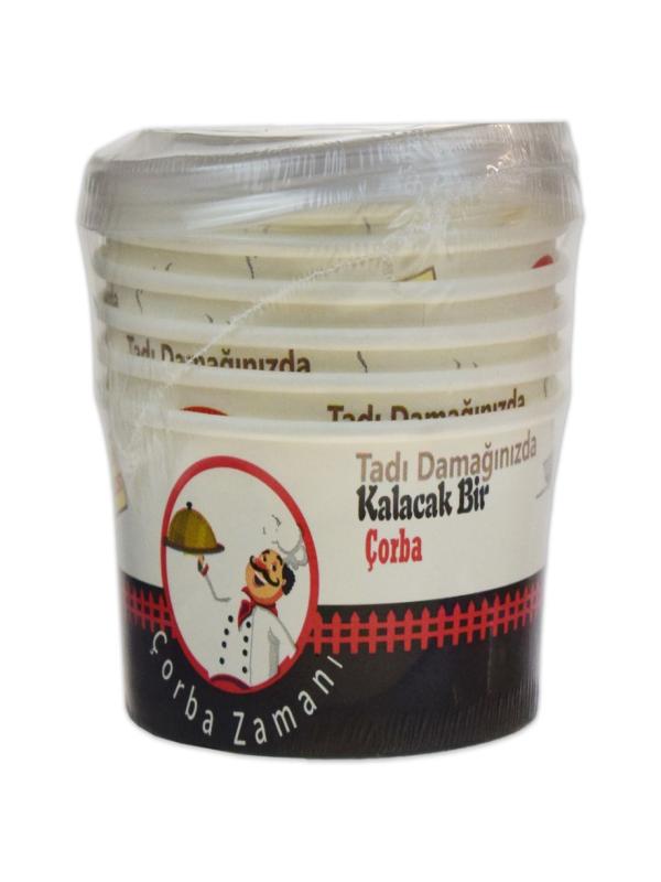 KBR KARTON ÇORBAK KASE KAPAKLI 6 LI KPK-302