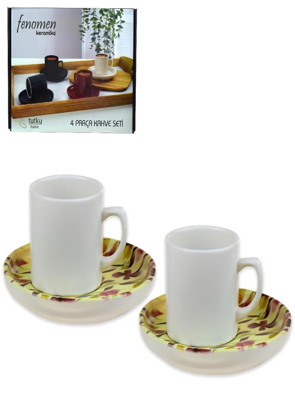 KERAMİKA DİJİTAL 2 Lİ NORDİC KAHVE SETİ