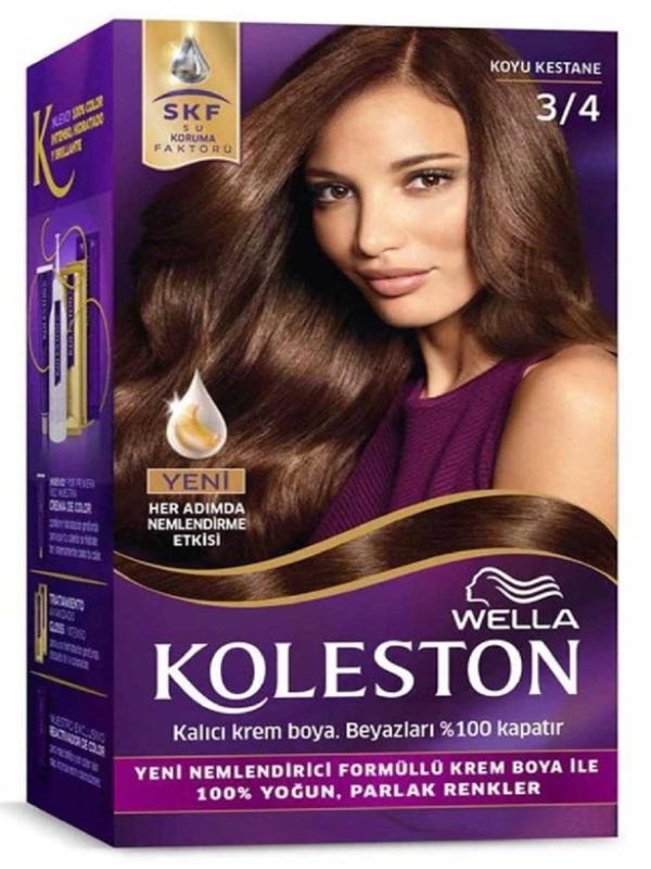 KOLESTON SAÇ BOYA SET 3/4 KOYU KESTANE