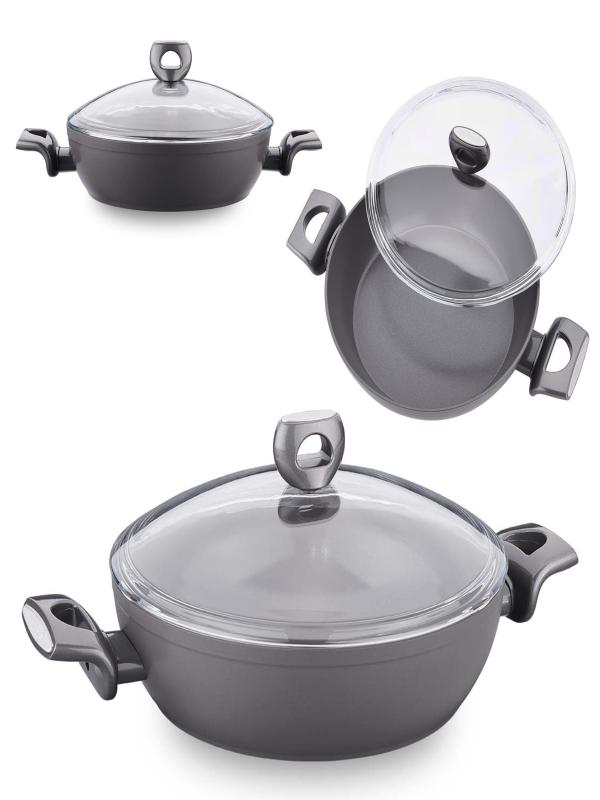 KORKMAZ NORA SERAMİK KISA TENCERE 28*7CM A3935