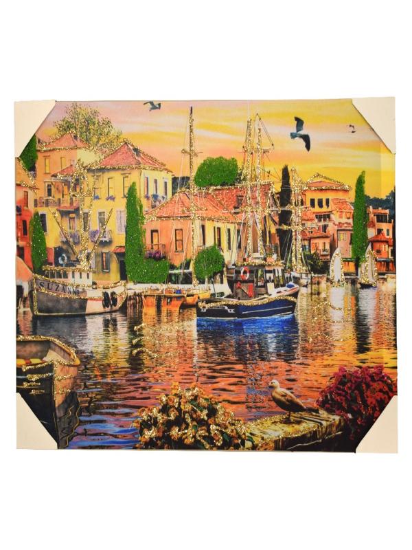 KRD SİMLİ KABARTMALI BEZ TABLO 43X63 3001