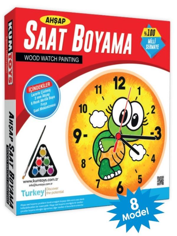 KUMTOYS AHŞAP SAAT BOYAMA KM5302
