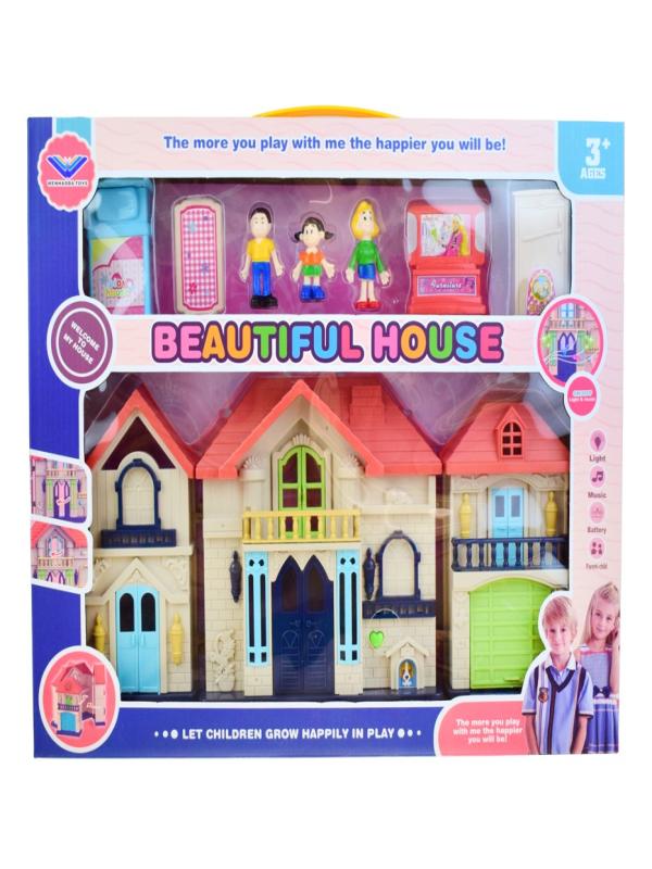 KUTUDA 3 BEBEKLİ ŞATOLU EV SETİ 1369