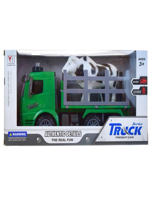 KUTULU SESLİ IŞIKLI SÜRTMELİ HAYVAN TAŞIYAN KAMYON 98-621A