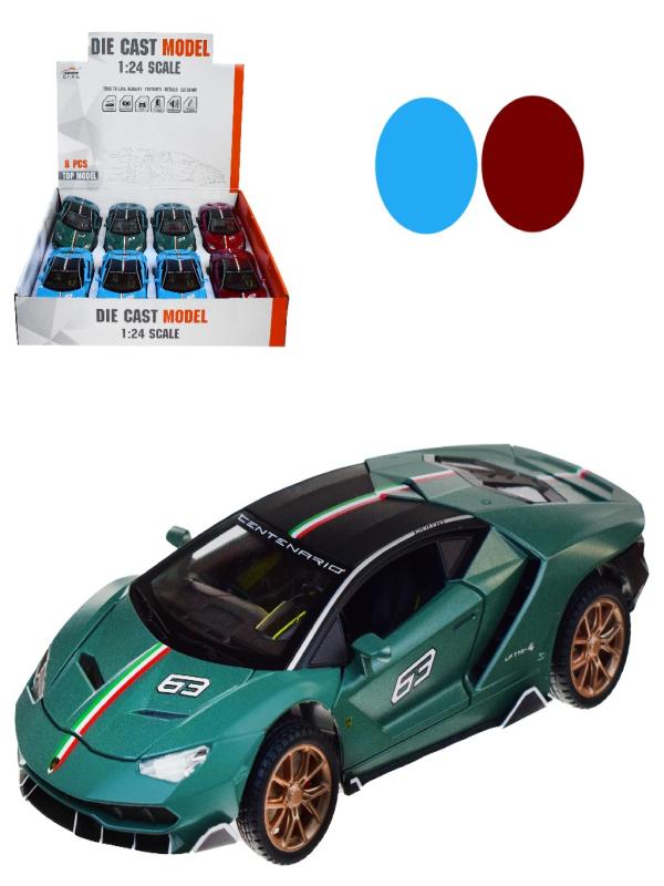 KZL METAL ÇEK BIRAK 1:24 LAMBORGHINI SESLİ IŞIKLI ARABA LP770-4 DC24282
