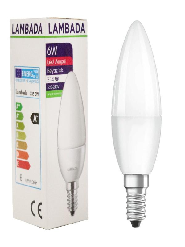 LAMBADA 6W LED AMPUL BUZLU BEYAZ E14 050 03 14
