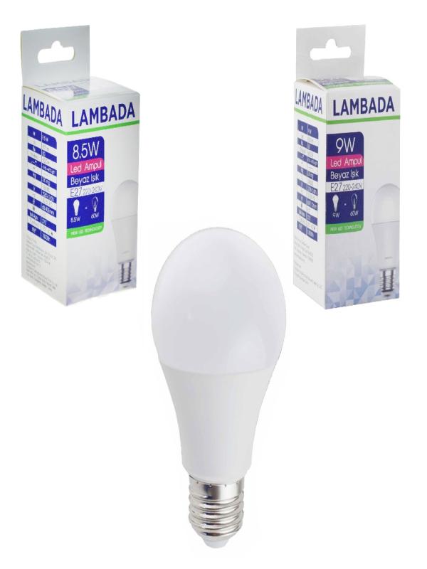 LAMBADA 8,5-9W LED AMPUL BEYAZ E27 050 04 41