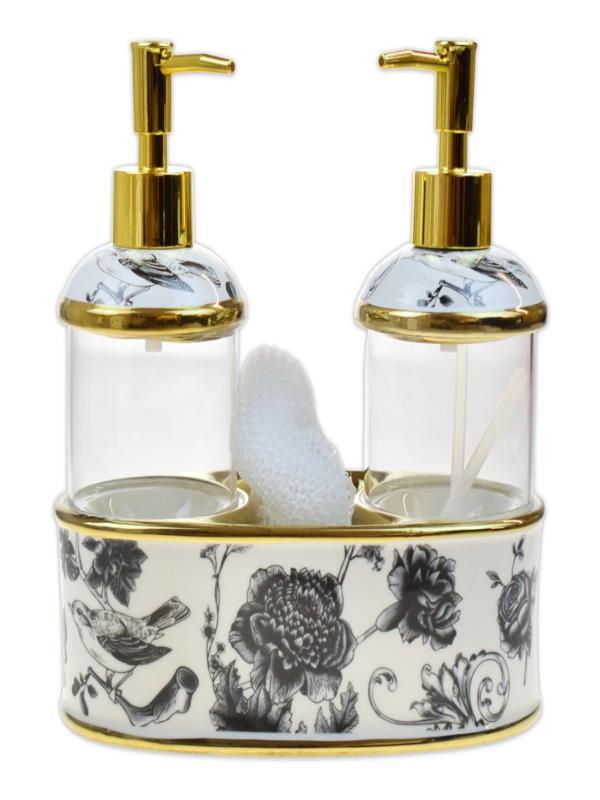 LAVİN GARDEN SÜNGERLİ CAM SIVI SABUNLUK 2 Lİ LVN-39789